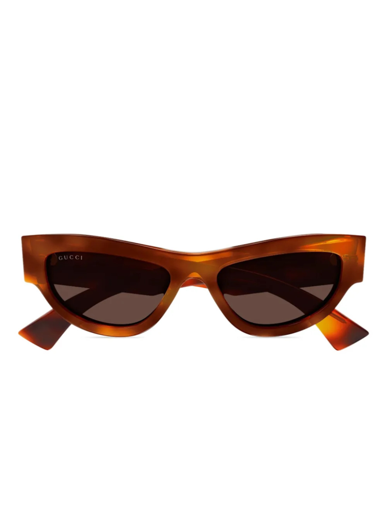 

Gucci Eyewear солнцезащитные очки в оправе 'кошачий глаз', коричневый