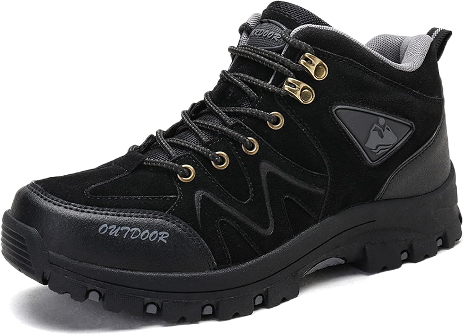 

Мужские водонепроницаемые походные кроссовки Hongrenamz, легкие, с вентиляцией, дышащие, для кемпинга и трекинга, черный