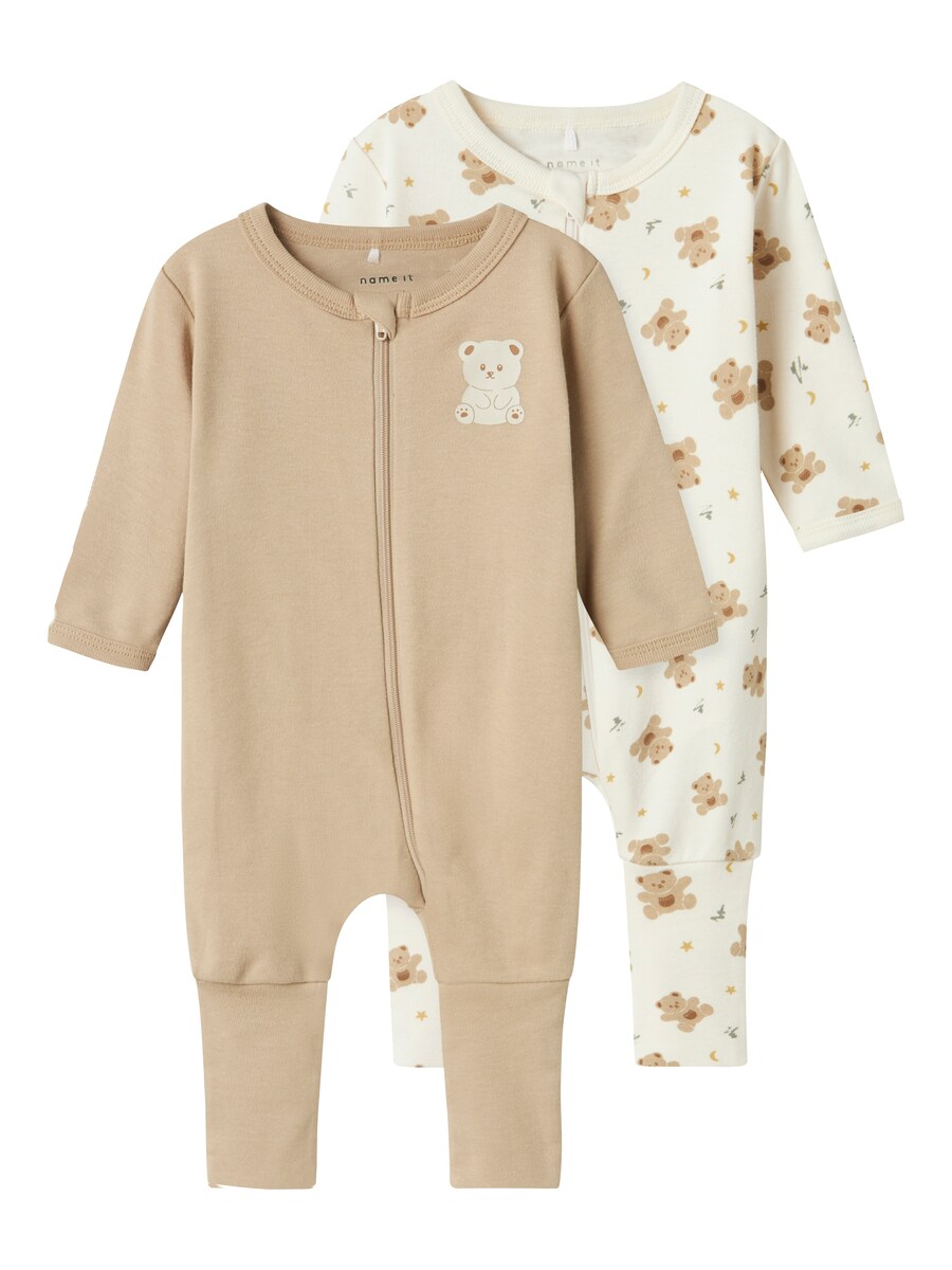 

Пижама NAME IT, цвет Cream/Dark beige