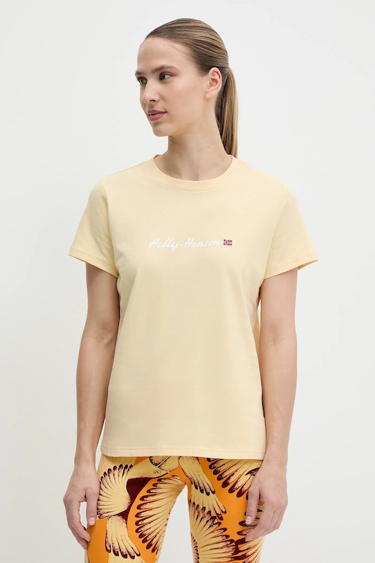 

Хлопковая футболка Core Graphic Helly Hansen, бежевый