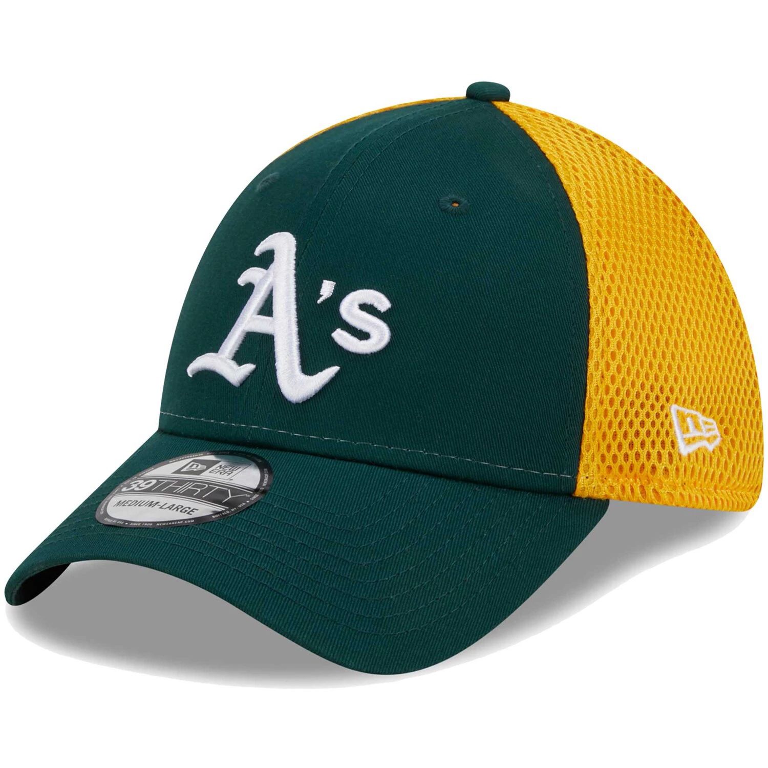 

Мужская гибкая кепка New Era Green Oakland Athletics Team Neo 39THIRTY