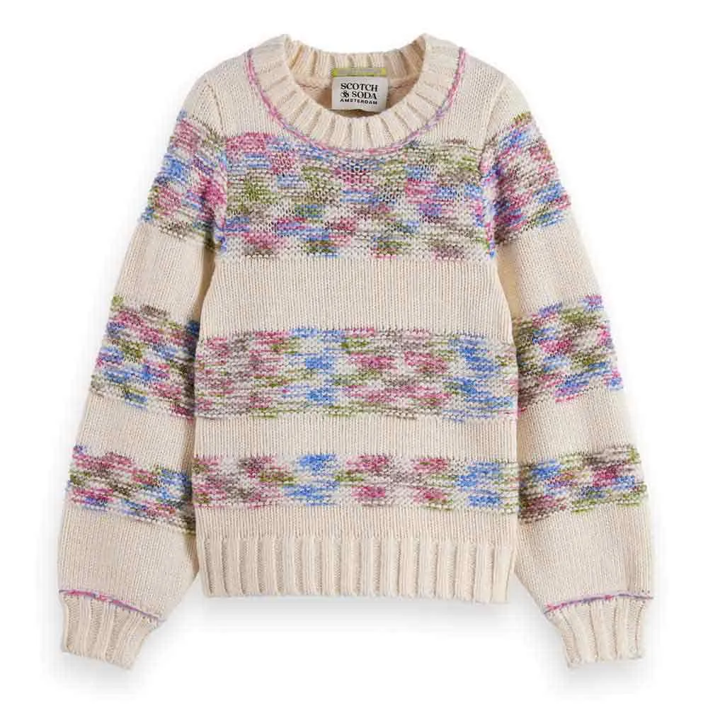 

Свитер Scotch & Soda Multi-Color Rainbow Yarn Striped, бежевый