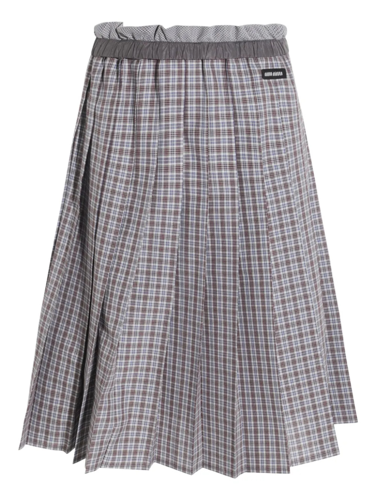 

Miu Miu плиссированная юбка, серый