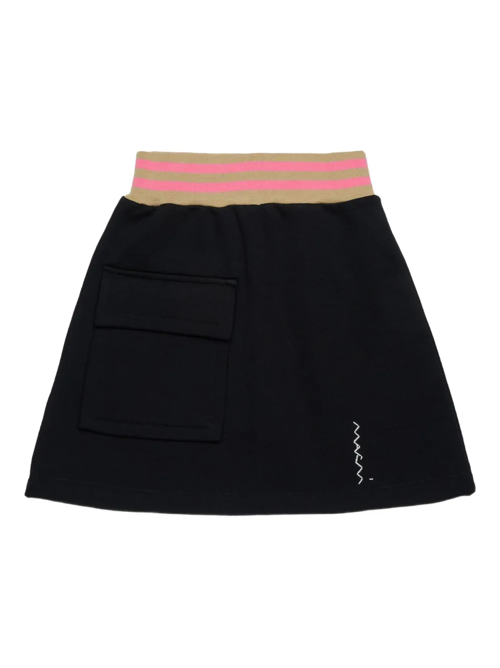 

Юбка с вышитым логотипом Marni Kids, черный