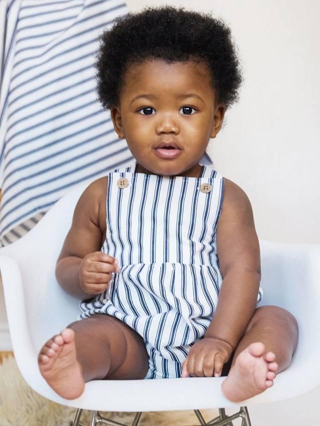 

Детский вязаный короткий комбинезон The Little Tailor, Navy/White