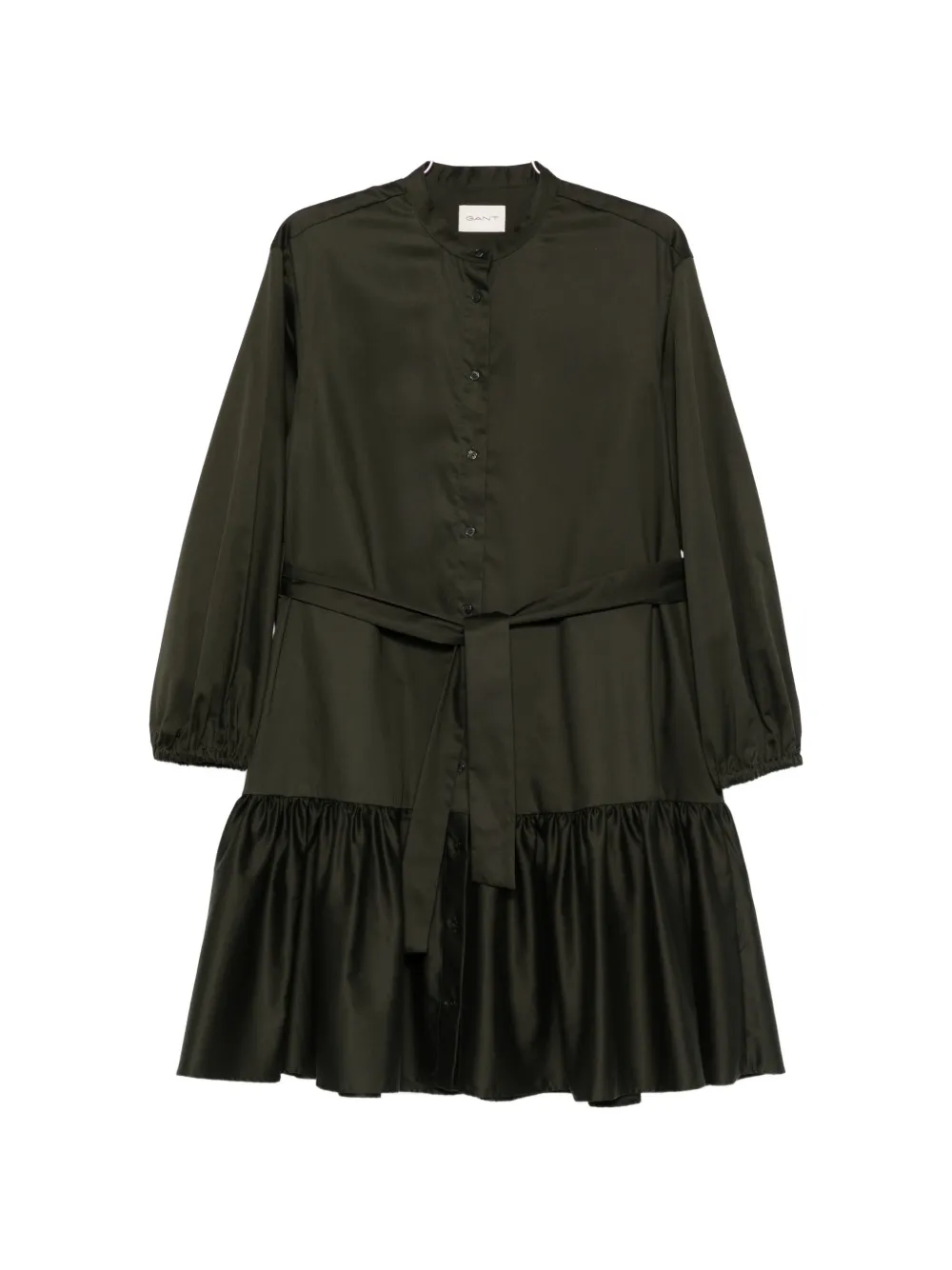 

Атласное платье с завязками Gant, зеленый