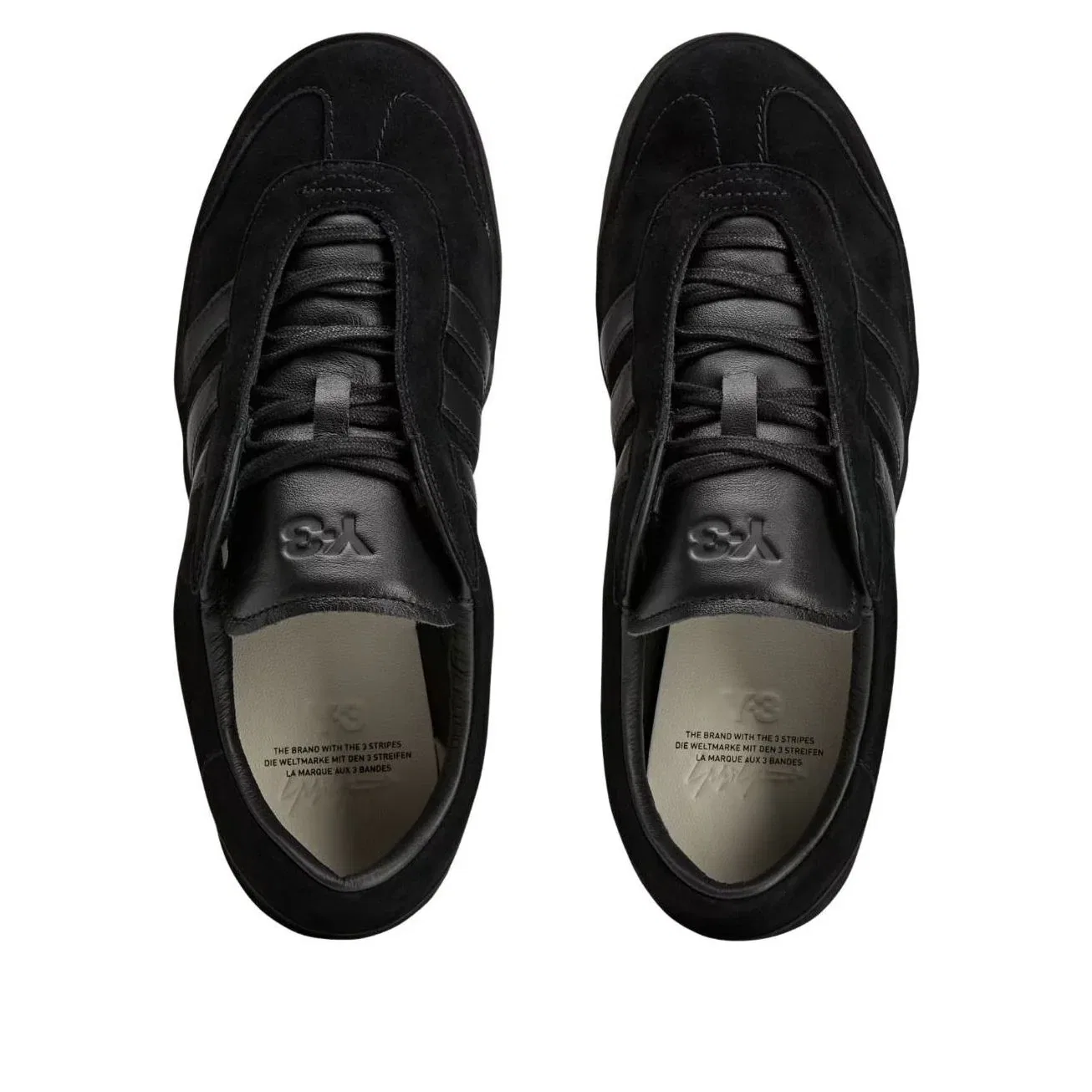 Кроссовки Adidas Y-3 Gazelle 'Black Off White' KJ9190, черный — фото 3