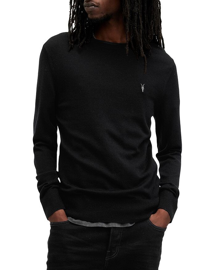 

Свитер ALLSAINTS Mode обычного кроя из шерсти мериноса, черный