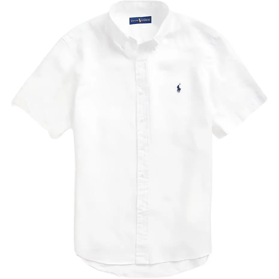Вышитая рубашка с пони Polo Ralph Lauren, White