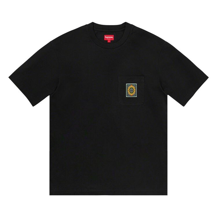

Футболка Supreme Crest Label Pocket Tee Black, черный