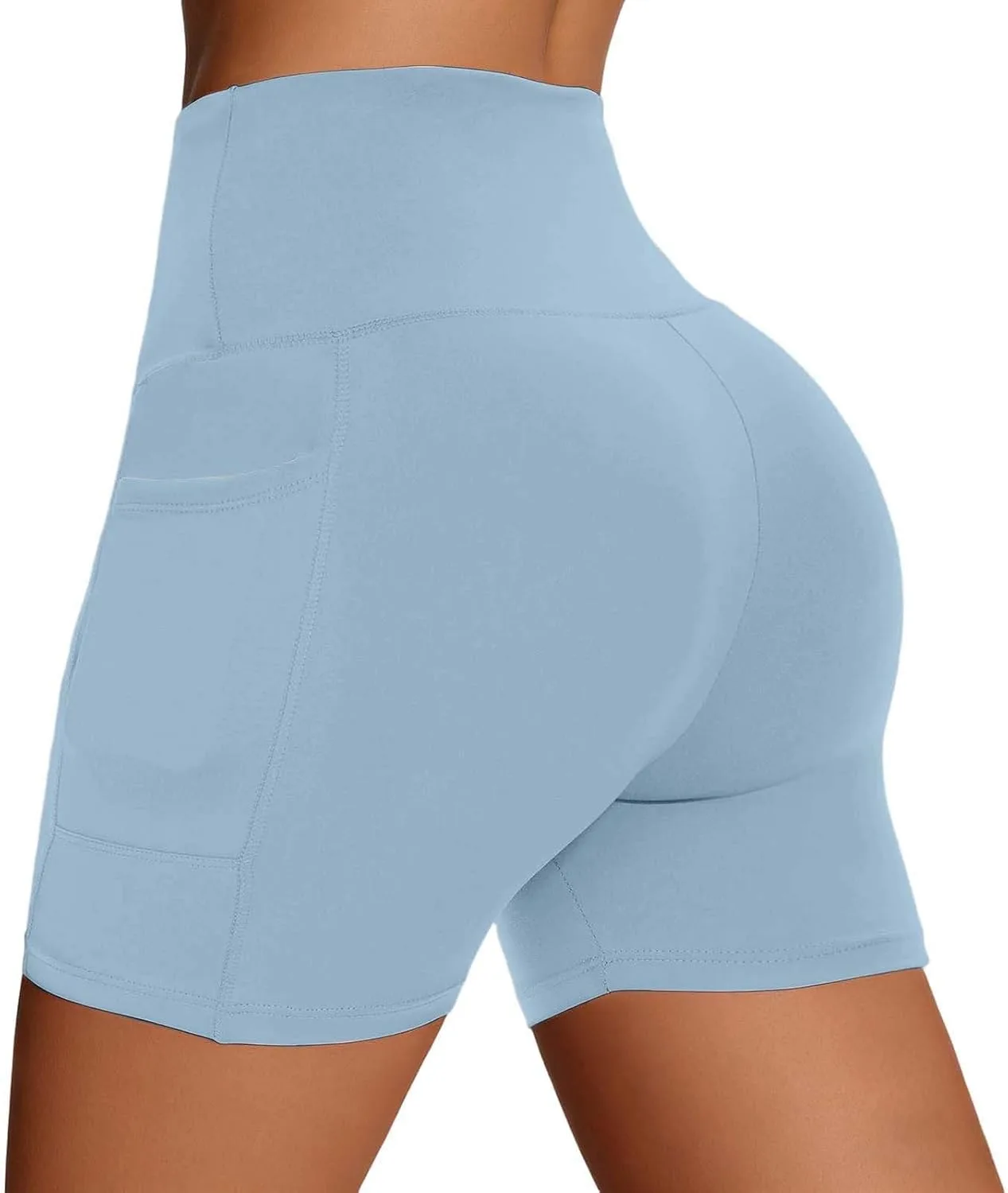 

Женские шорты для йоги с карманами, High Waisted, Tummy Control, 5 Inch WWPPAION