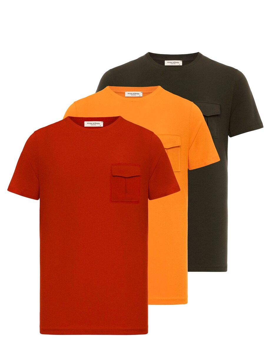 

Рубашка Anou Anou, цвет Dark green/Orange/Blood red