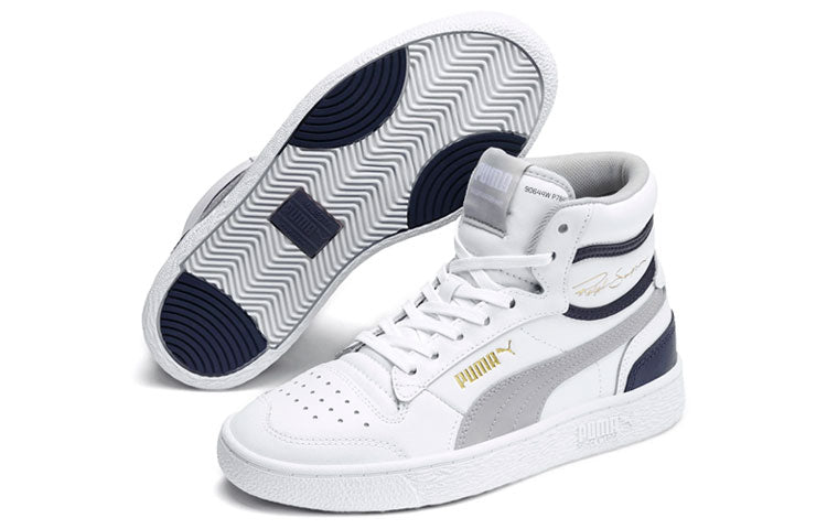 Кроссовки PUMA Ralph Sampson Mid Jr 'White Grey' 370925-03, серый — фото 3