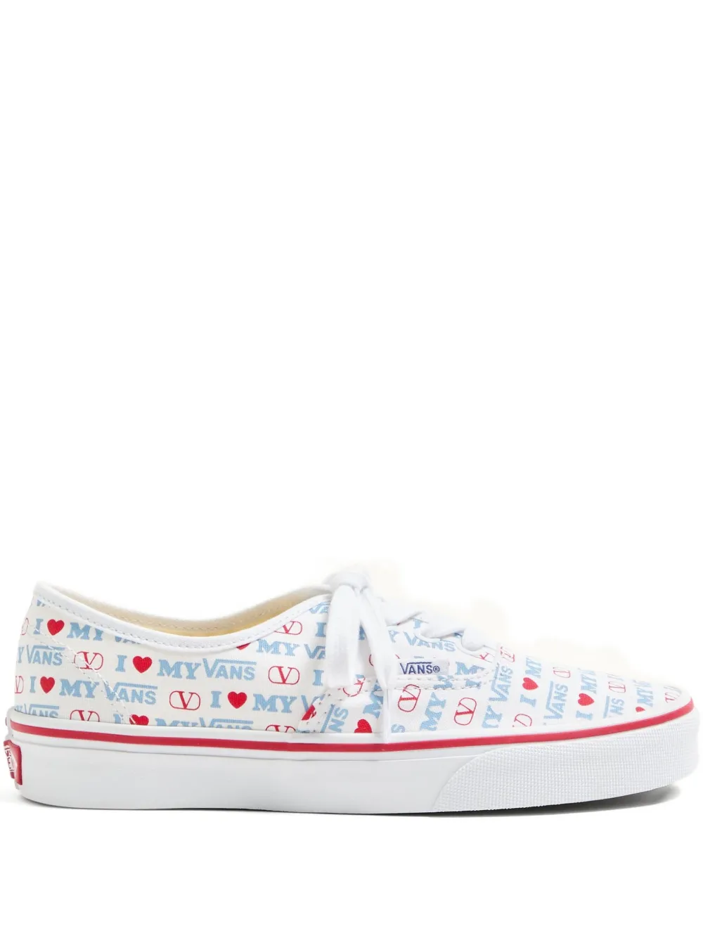 Кроссовки с принтом Love из коллаборации с Vans VALENTINO GARAVANI, белый