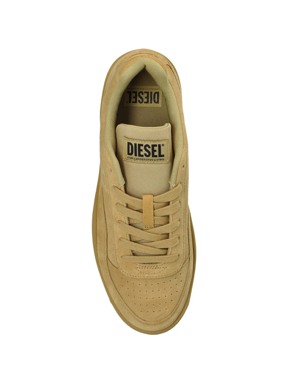 Кроссовки на шнуровке с нашивкой логотипа DIESEL, нейтральный — фото 3