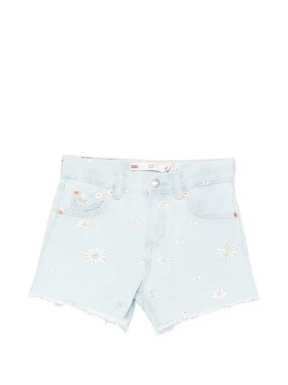 Шорты с вышивкой и бахромой по низу Levi'S Kids, синий