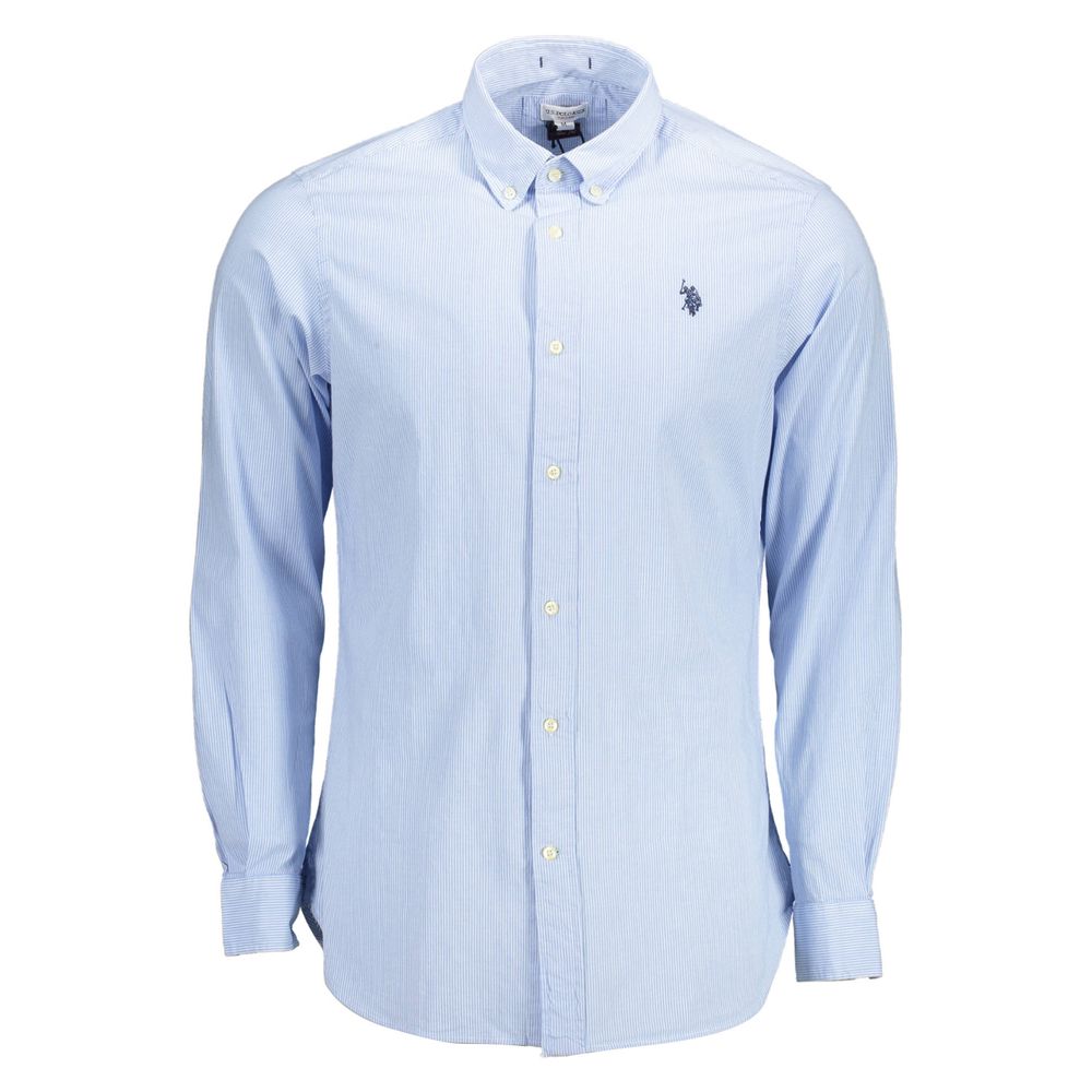 

Мужская рубашка из хлопка светло-синего цвета U.S. Polo Assn.