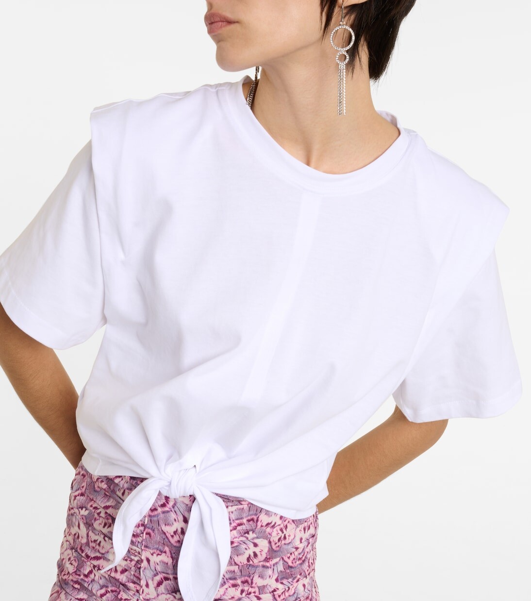 Футболка zelikia из хлопкового джерси Isabel Marant, белый — фото 4