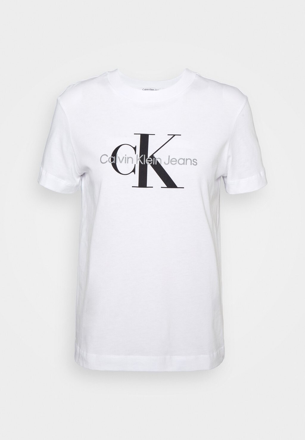 Футболка с набивным рисунком Core Monogram Regular Calvin Klein, ярко-белая — фото 4
