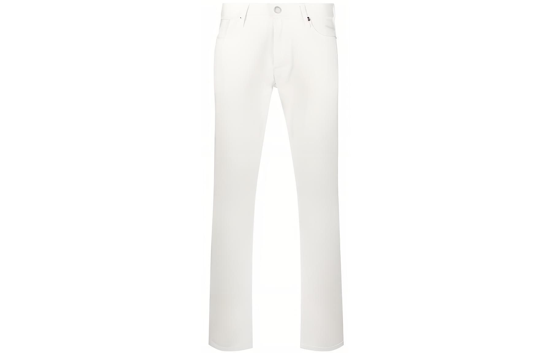 

Лоскутные джинсы Slim Fit EMPORIO ARMANI, белые