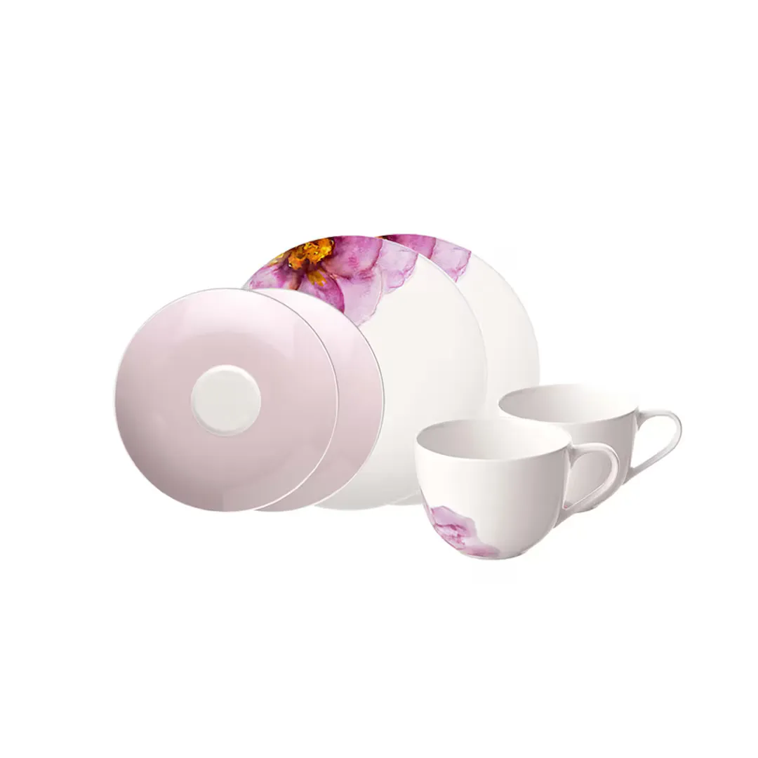 

Кофейный сервиз Villeroy & Boch Rose Garden, 6 предм, белый