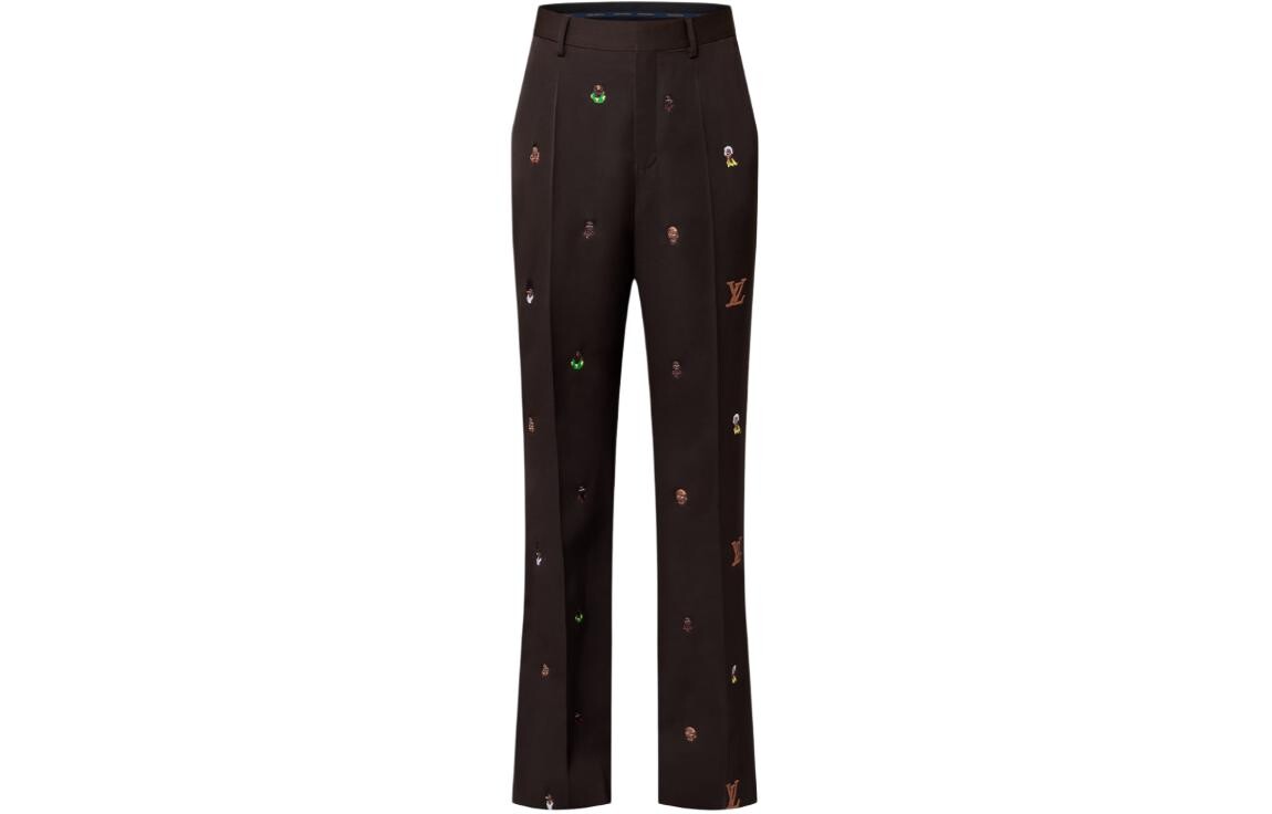 

Брюки мужские Louis Vuitton Embroidered Classic, коричневый