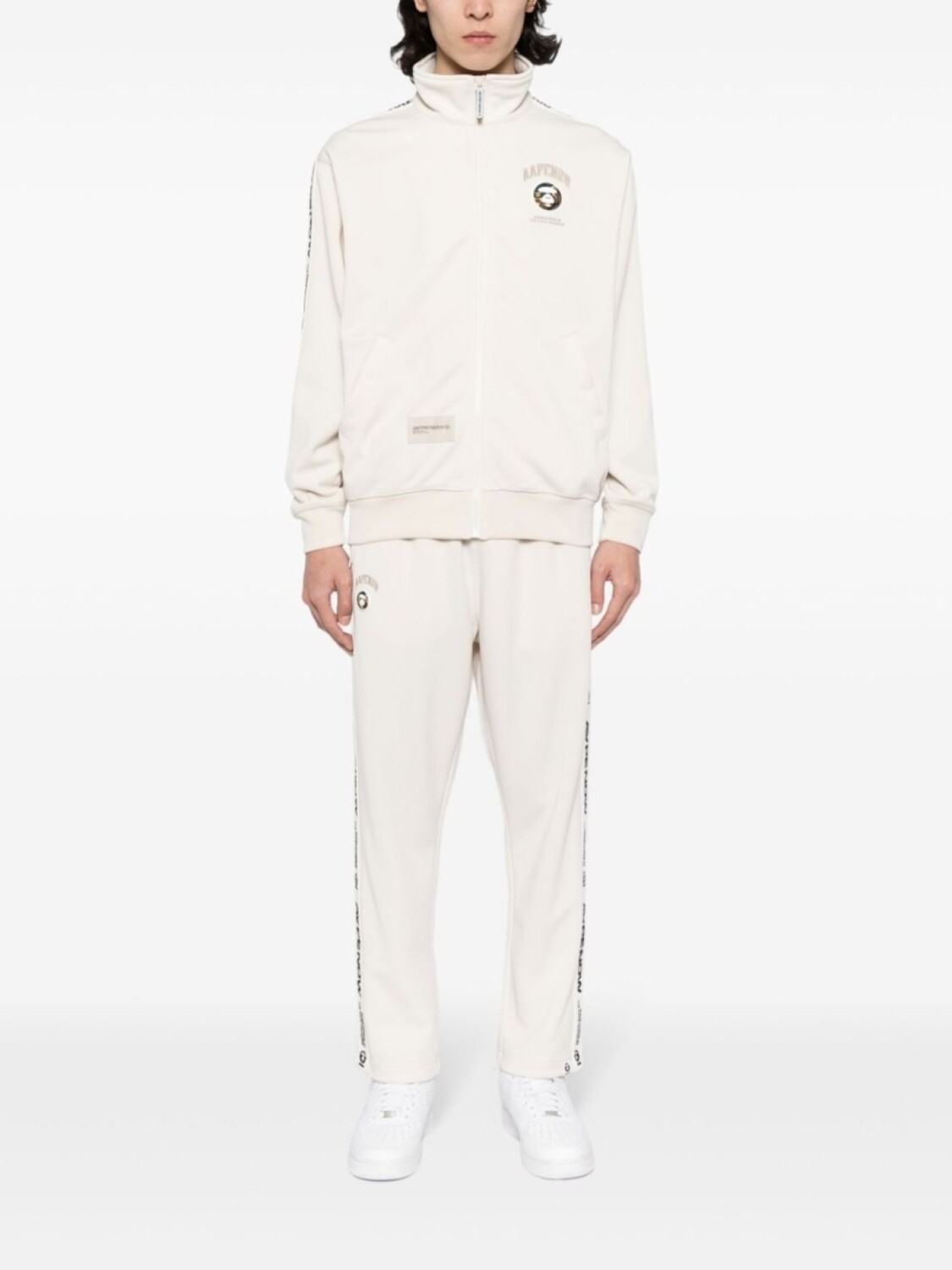 

Спортивные брюки с вышитым логотипом AAPE BY *A BATHING APE, бежевый
