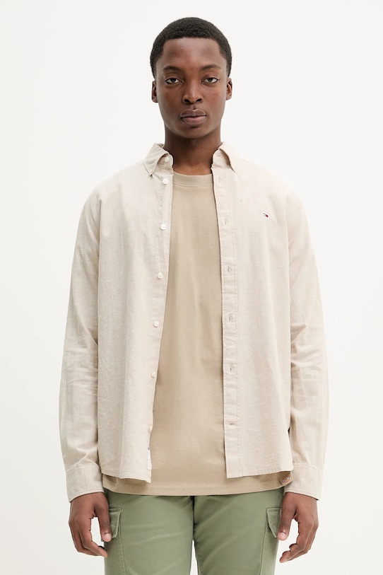 

Рубашка Tommy Jeans, бежевый