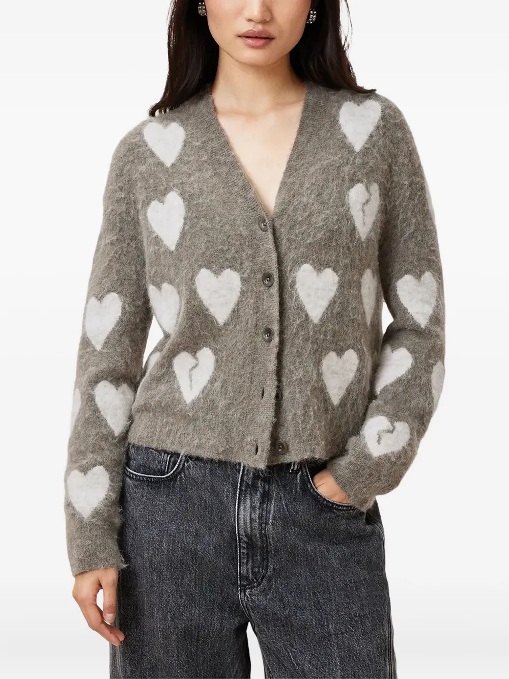 

Кардиган Luv с узором AllSaints, серый