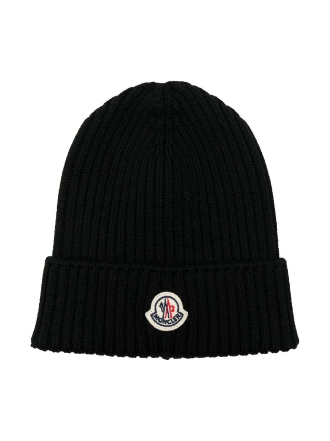 

Moncler Enfant шапка-бини в рубчик с логотипом, черный