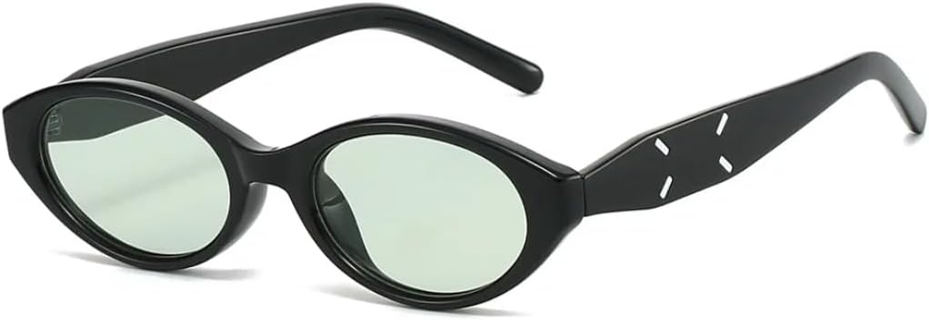 

Солнцезащитные очки «кошачий глаз» в маленькой оправе для женщин и мужчин, винтажные, панк, роскошные, популярные, сексуальные, с защитой от УФ-излучения UV400 HHZZYVY, Black Green