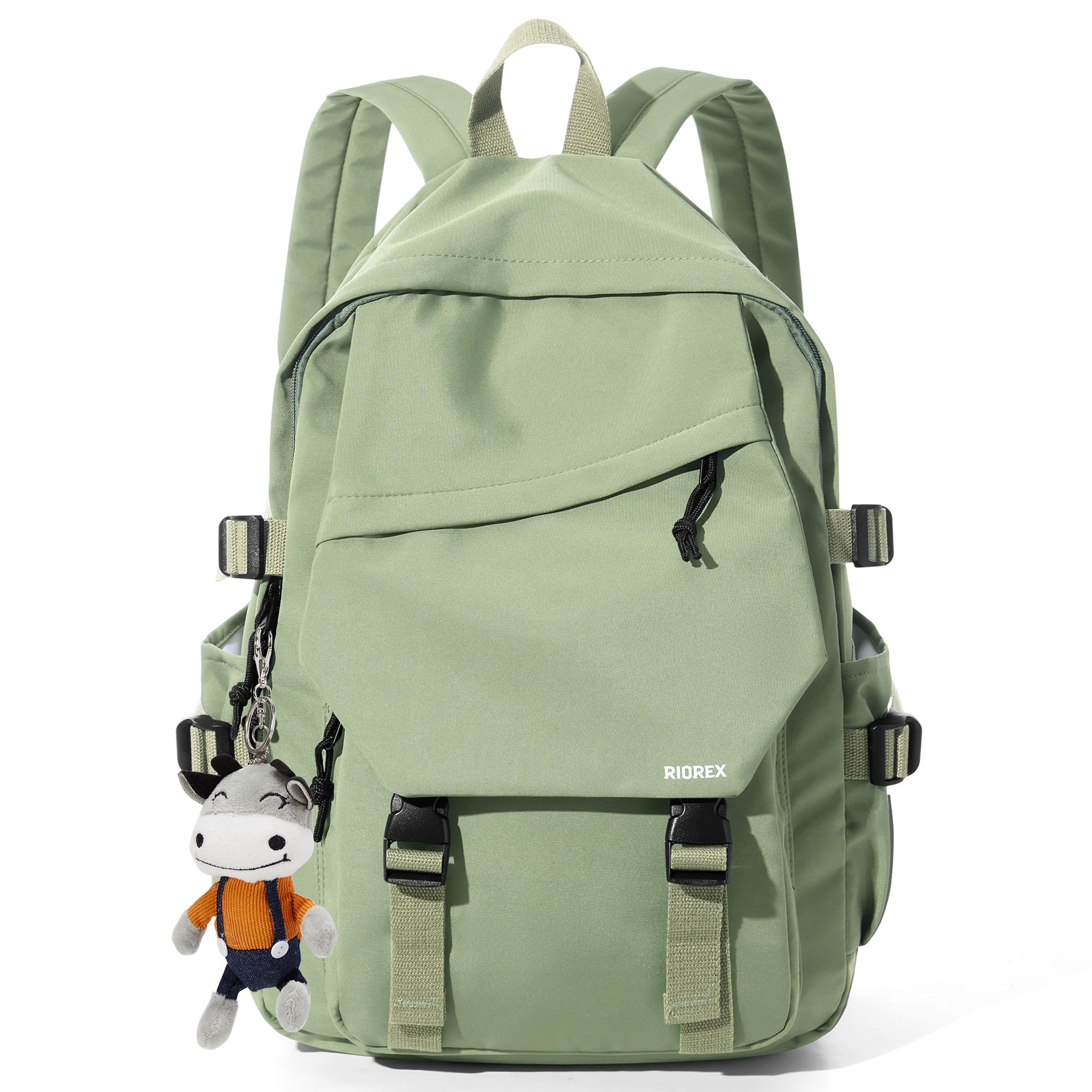

RIOREX Тканевый рюкзак для ноутбука унисекс разноцветный, Gray Green (with Doll)