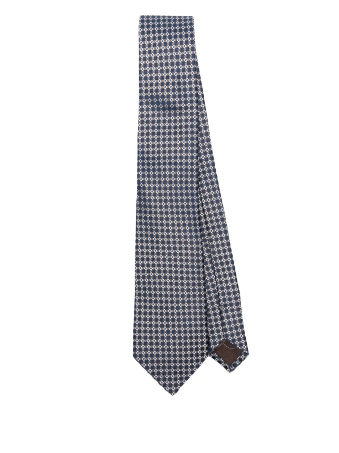

Canali шелковый галстук с жаккардовым узором, синий