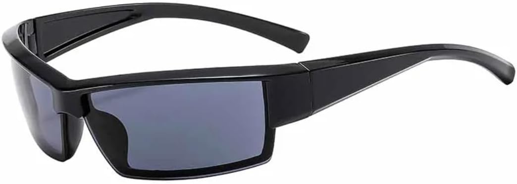 

Мужские и женские солнцезащитные очки класса люкс, модные, прямоугольные, для активного отдыха, путешествий, спорта, защита от УФ-излучения UV400 TVTBBVV, Bright Black Gray