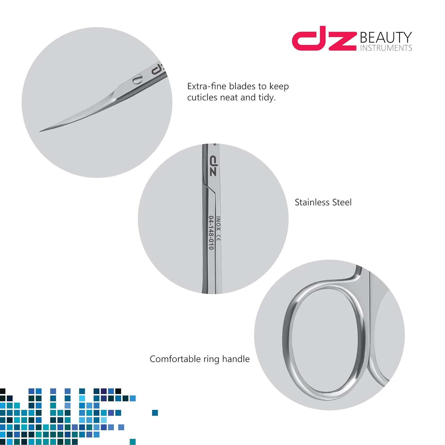 Маникюрные ножницы для кутикулы из нержавеющей стали Dz Beauty Instruments — фото 3