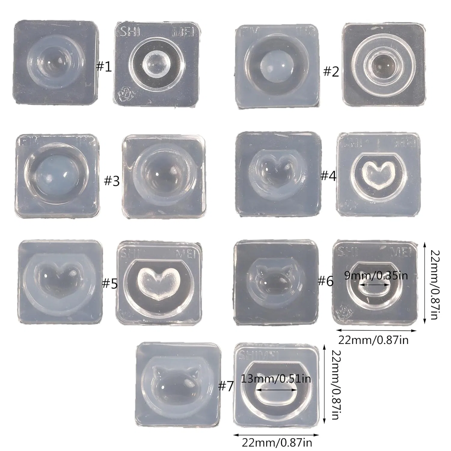 Силиконовые формы для 3D-дизайна ногтей Hrtyvhin, Love 13Mm 5 — фото 4