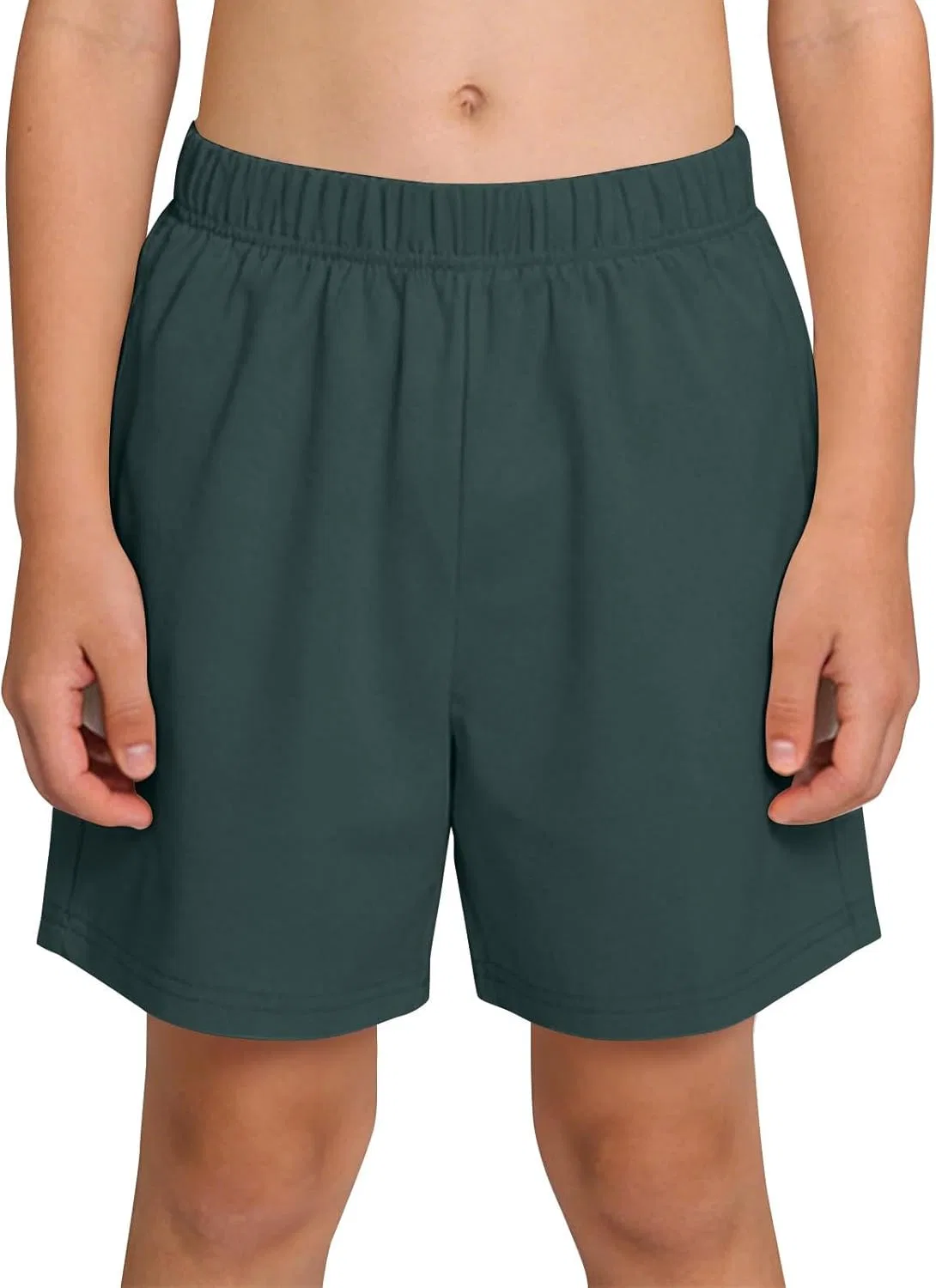 Шорты компрессионные детские Cotton Athletic с карманами, Zzalalana, Army Green