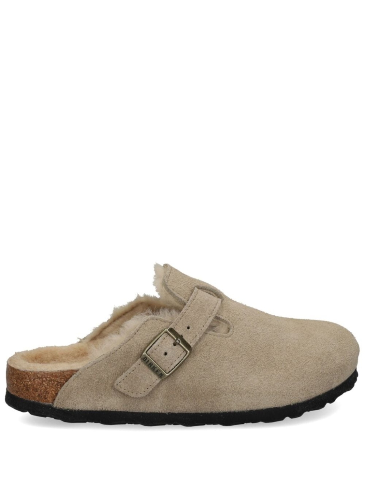 

Birkenstock мюли Boston Shearling, нейтральный цвет