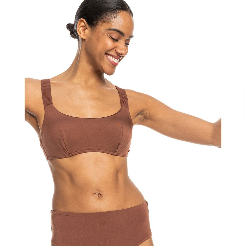 

Топ бикини Roxy Silky Island Dcup, коричневый