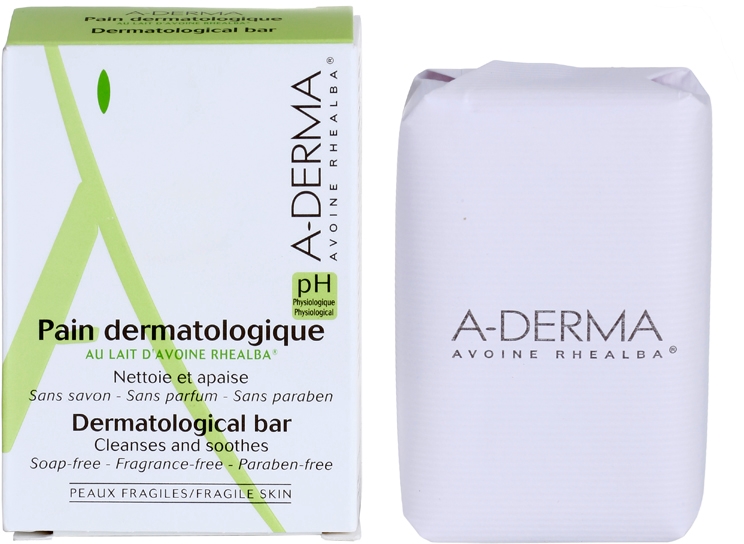 

Дерматологическое очищающее мыло Essentials для чувствительной и раздраженной кожи A-Derma, 100 гр