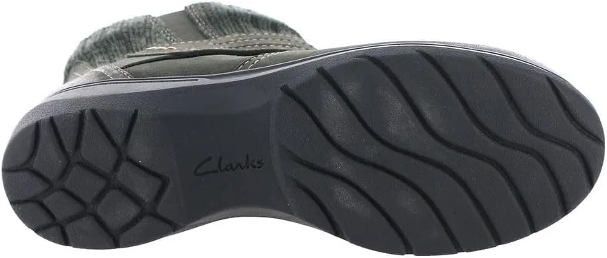 Женские ботильоны Clarks Carleigh Lane, Dark Green Nubuck Leather. — фото 3