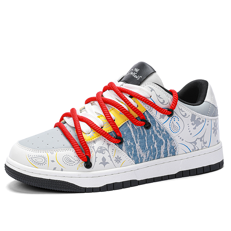 

Кроссовки The Simpsons Skateboarding Shoes Unisex Low-top, белый/синий