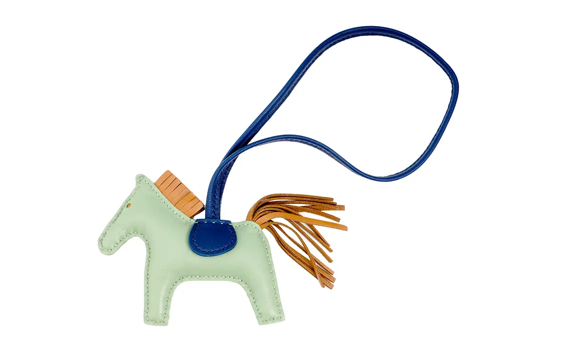 HERMES Эрмес Родео Кулон из овечьей кожи унисекс, Green — фото 2