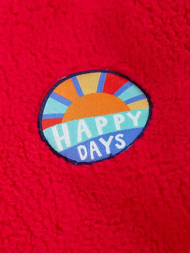 Детская флисовая куртка Glen, цвет True Red/Happy Frugi — фото 4
