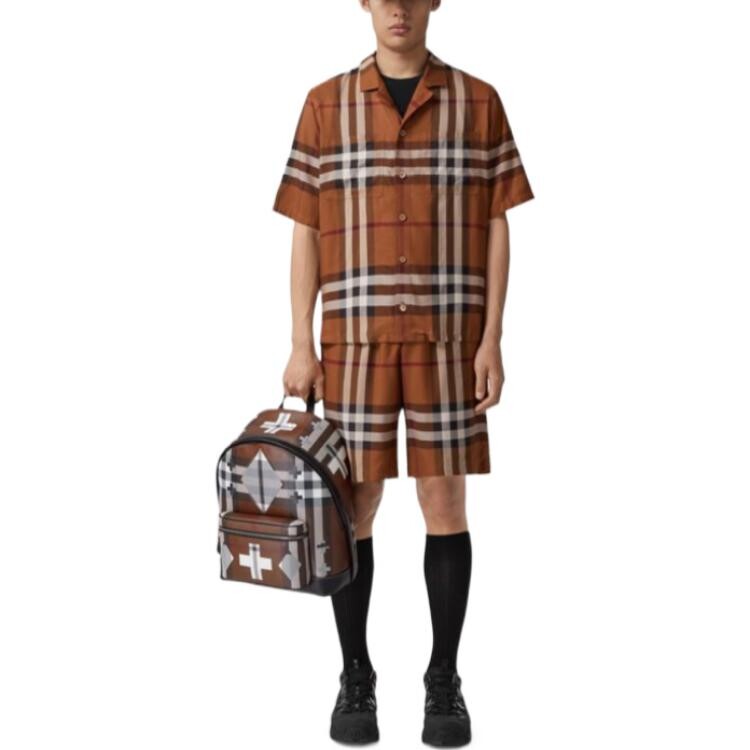 Рубашка мужская Burberry, березовая, темно-коричневый — фото 2