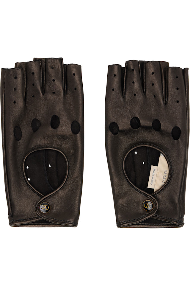 

Valentino Garavani Черные байкерские перчатки