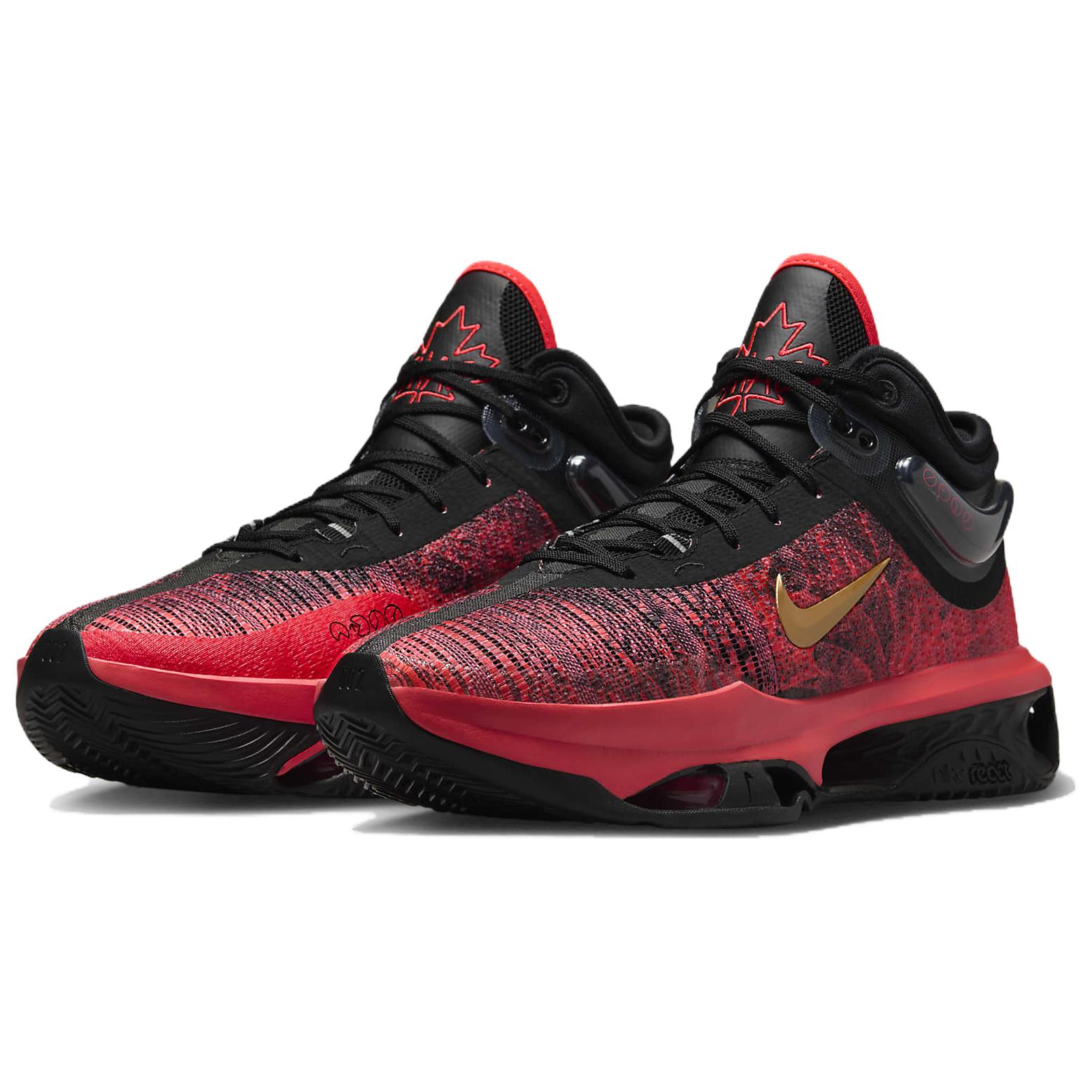 X Shaedon Sharpe Air Zoom Gt Jump 2 Ep 'Canadian Roots' Nike, красный черный — фото 4