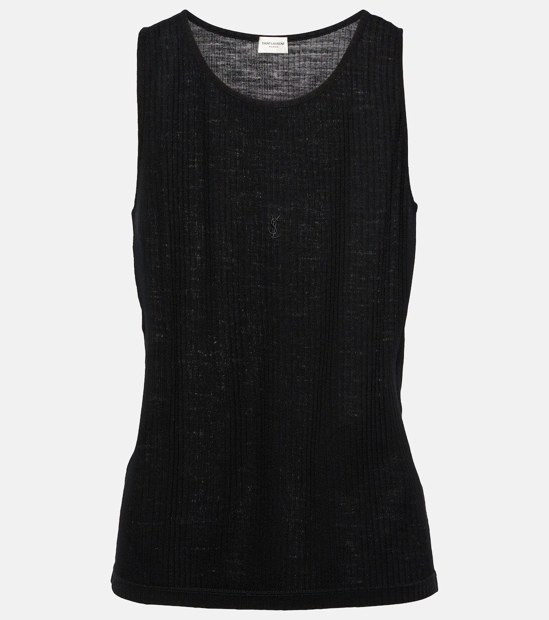 

Трикотажная майка из шерсти Saint Laurent, черный