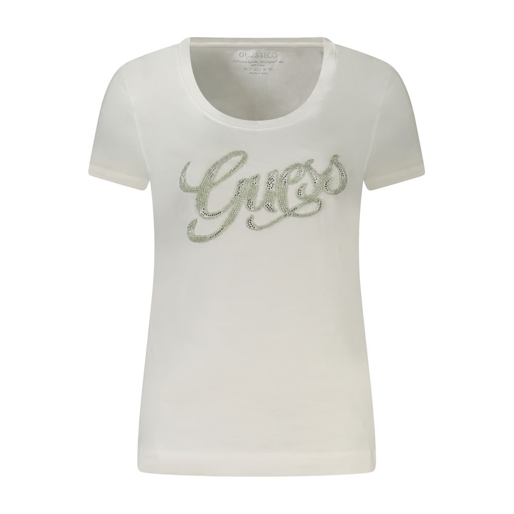 

Белые хлопковые топ и футболка Guess Shoes
