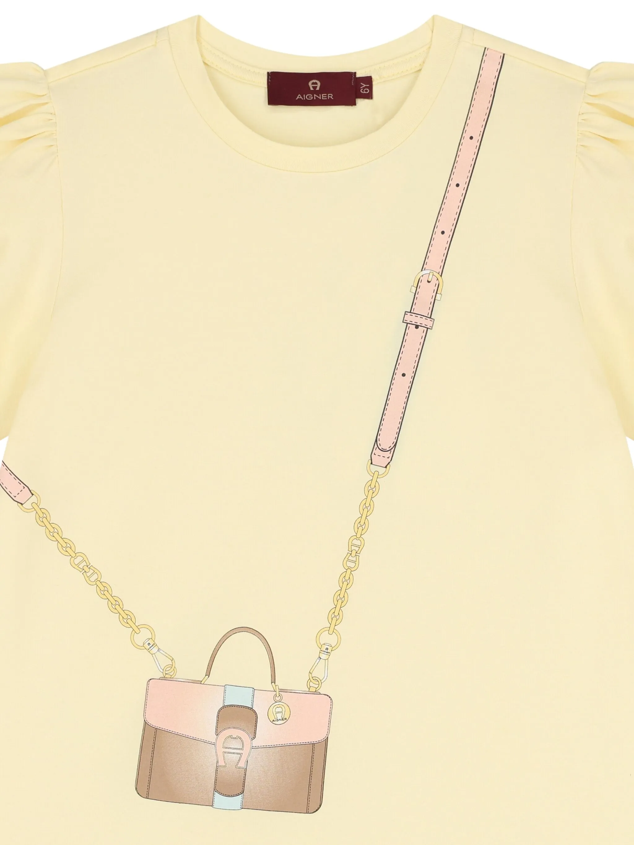 Платье с объемными рукавами Aigner Kids, желтый — фото 3